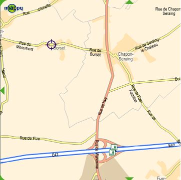 Plan d'accs au Chteau de Borset